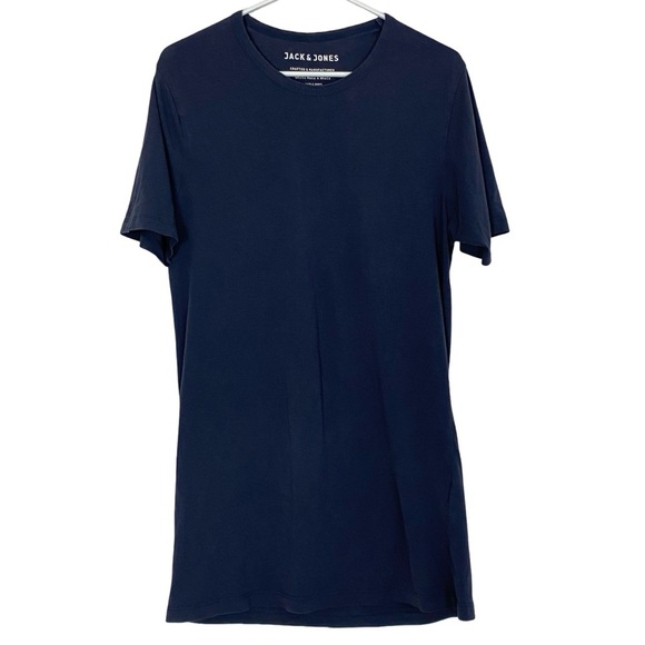 Jack & Jones Other - Jack & Jones Tshirt Mens Size Large Navy Blue Gray Short Sleeve Crewneck Soft